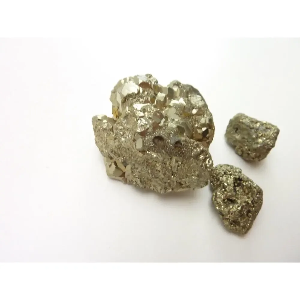 Vintage Pyrite Crystal Specimen Set Fools Gold Raw Mineral Cluster 10.7oz